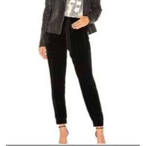 Young Fabulous & Broke YFB Black Velvet Ollie Track Pants‎ Size XS